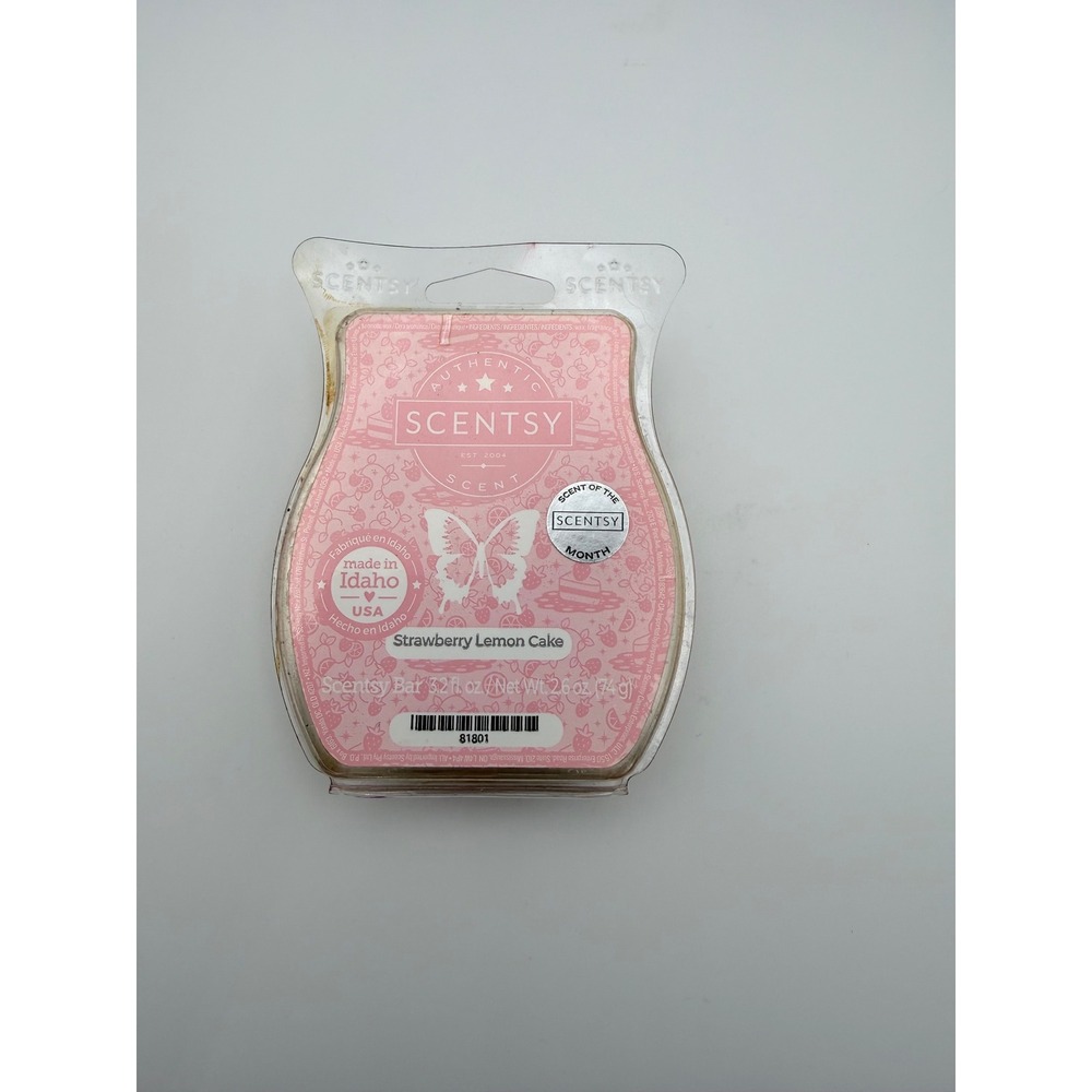 Scentsy Strawberry Lemon Cake Bar Wax Melt Authentic Homeβ Fragrance